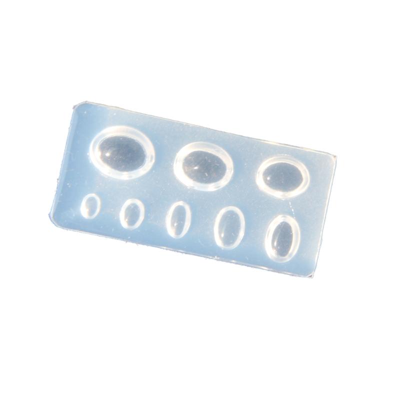 Oval Round Gem Nail Art Molds for Manicure Patch Mobile Phone Decoration Patch Resin Nail Art Casting Molds Charming