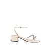 [Shei Su Yinyin] Rock Sugar Fairy~ 5CM French Rhinestone with Open-toed Thick High-heeled Sandals Women's Wedding Shoes
