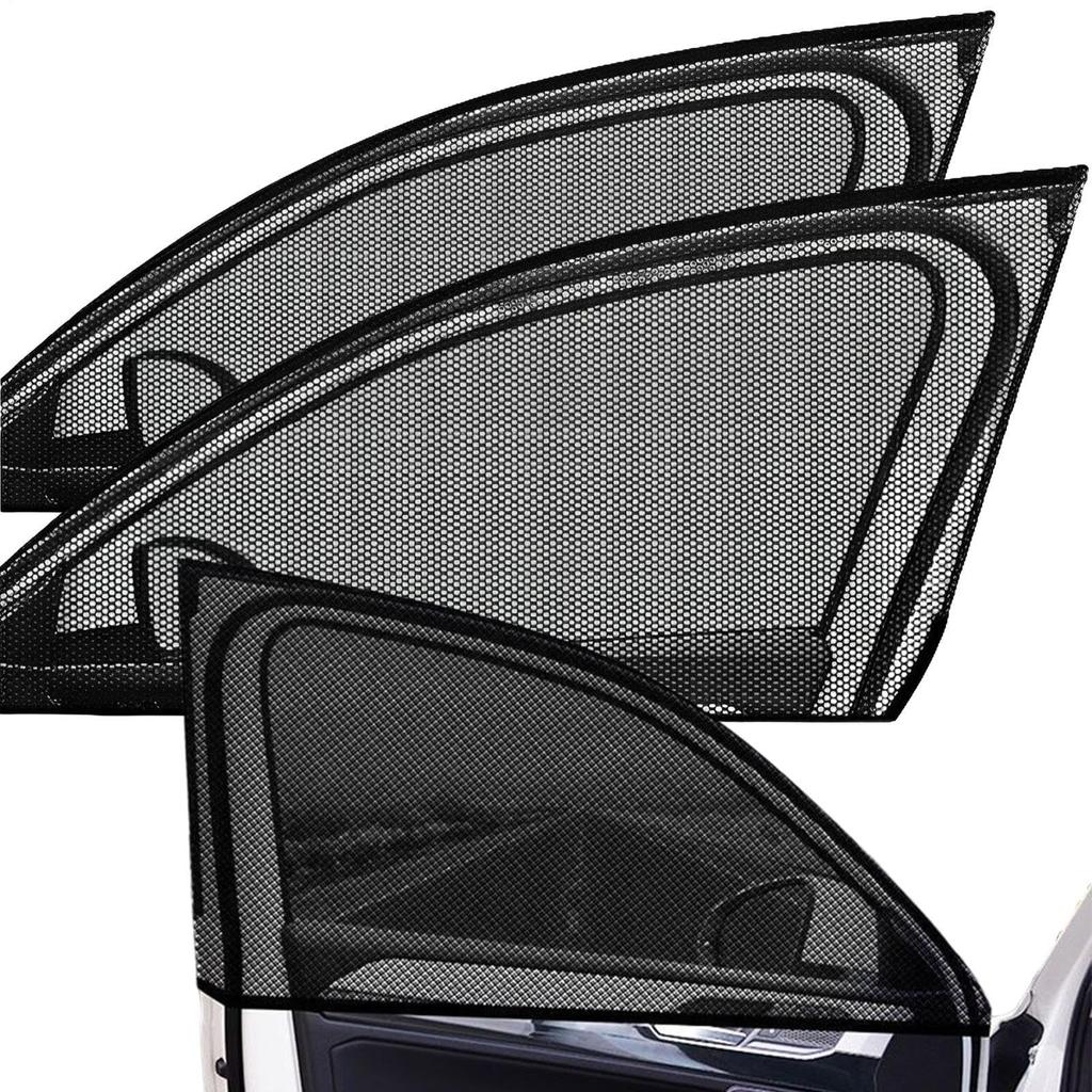 Car Screen Door, Window Net, Front Door, Rear Door, Insect Repellent Net, Set of