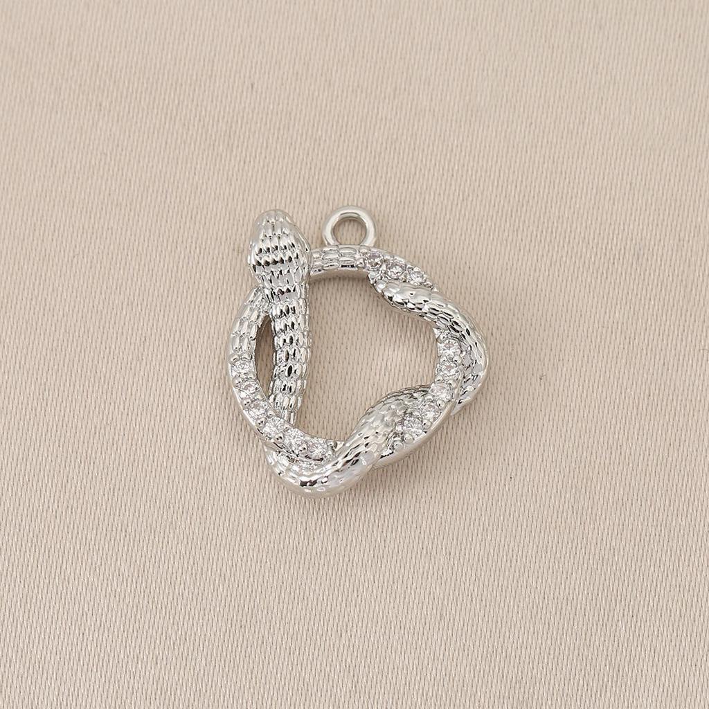 18K Gold Snake-Shaped Wrap Necklace with Color-Retention Copper Charm