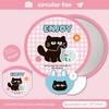 Summer Trendy Foldable Fan with Light, Portable and Cute Cartoon Design, Suitable for Students, Small Round Fan in Hong Kong Style
