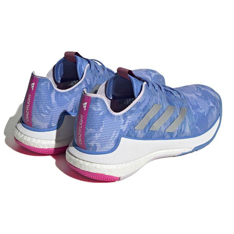 Adidas Crazyflight Comfortable Soft Non-Slip Durable Lightweight Low-Top Volleyball Shoes Women Sneakers Blue White HR0630