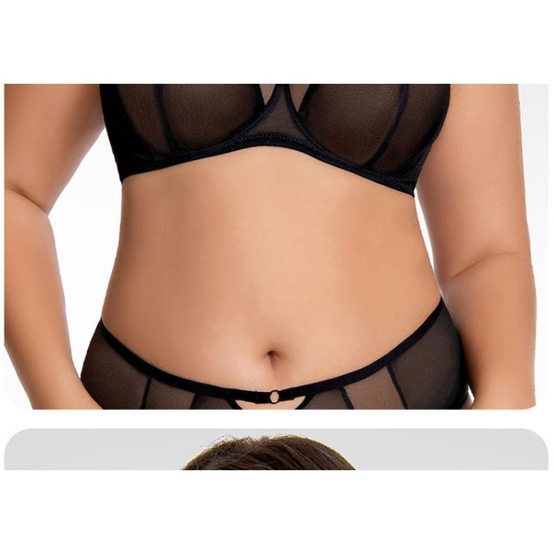 Plus Size Mesh Bra Soft Underwire Ultra Thin Minimizer Bra