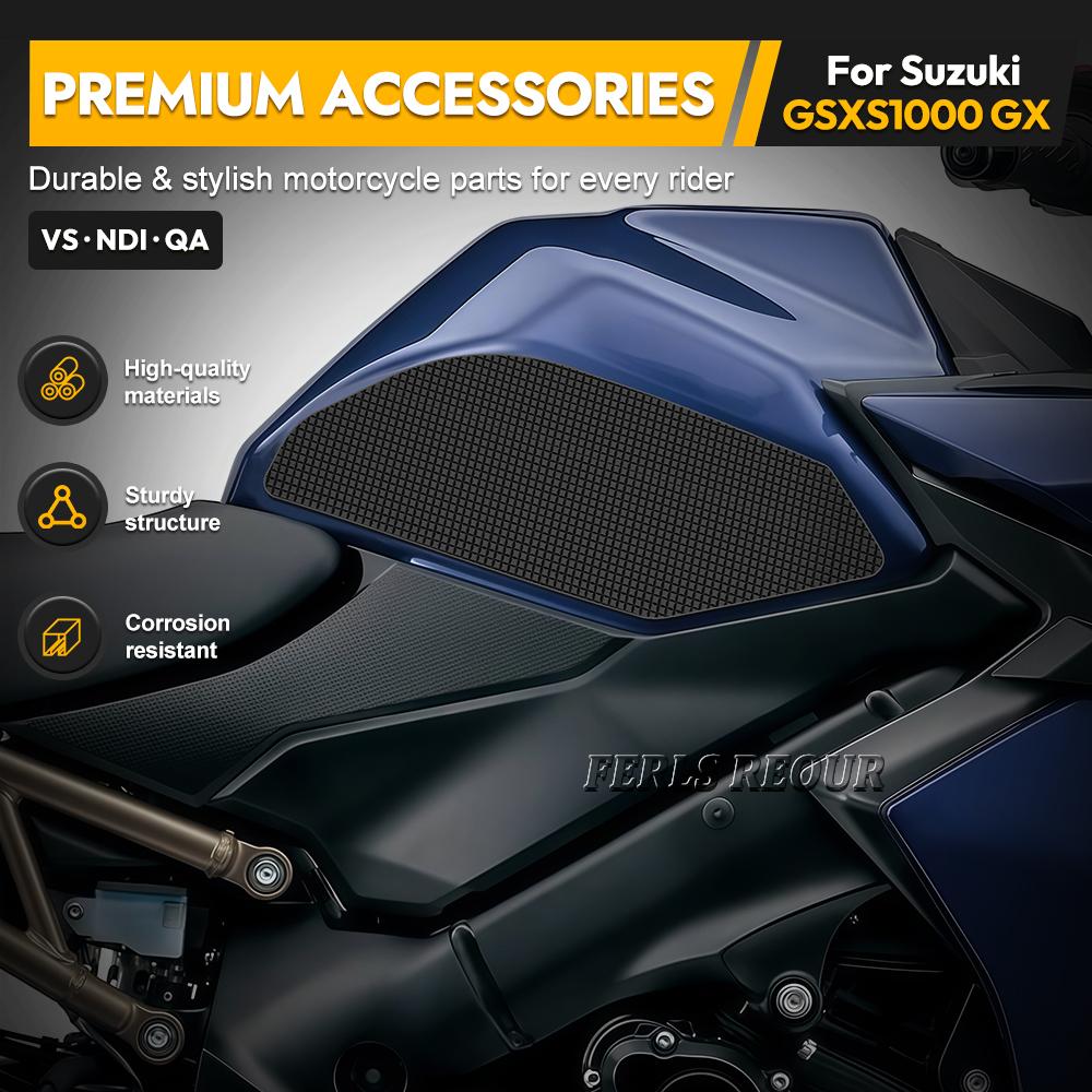 For suzuki GSXS1000 2015 - 2025 motorcycle sticker Side Fuel Tank pad Tank Pads Protector Stickers Knee Grip Traction Pad