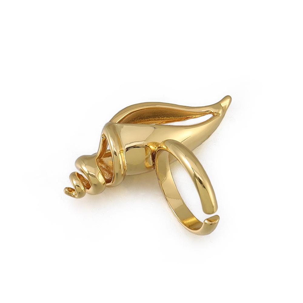 GEMCHIC Women s Retro Conch Shell Ring Adjustable Open Seashell Finger Ring