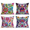 4pcs/set Paisley National Flower Cushions Pillowcase Polyester Cushion Cover Throw Pillow Pillowcover Home Car Sofa Decor