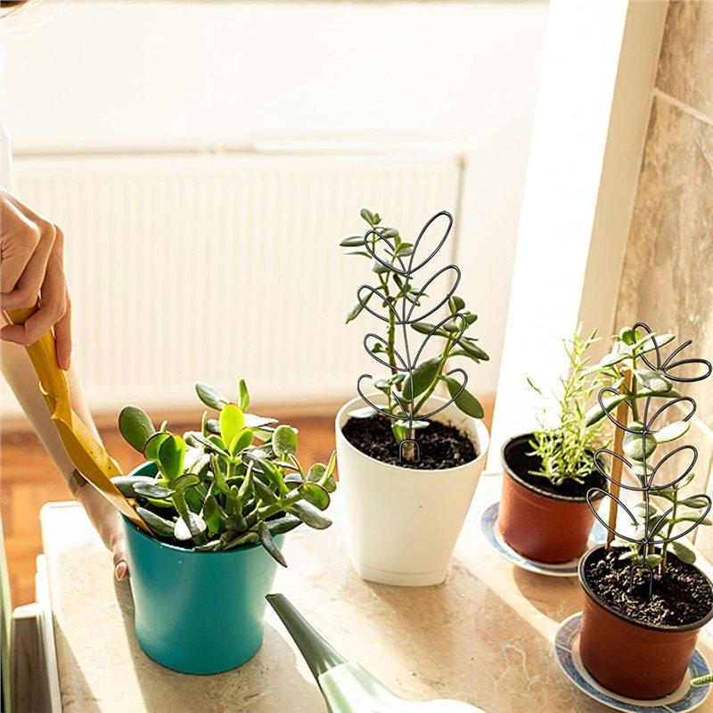 Premium-4 Pcs Small Metal Trellis Indoor Plants Trellis With 80 Ties Garden Potted, Hoya, Pothos, Flower, Monstera