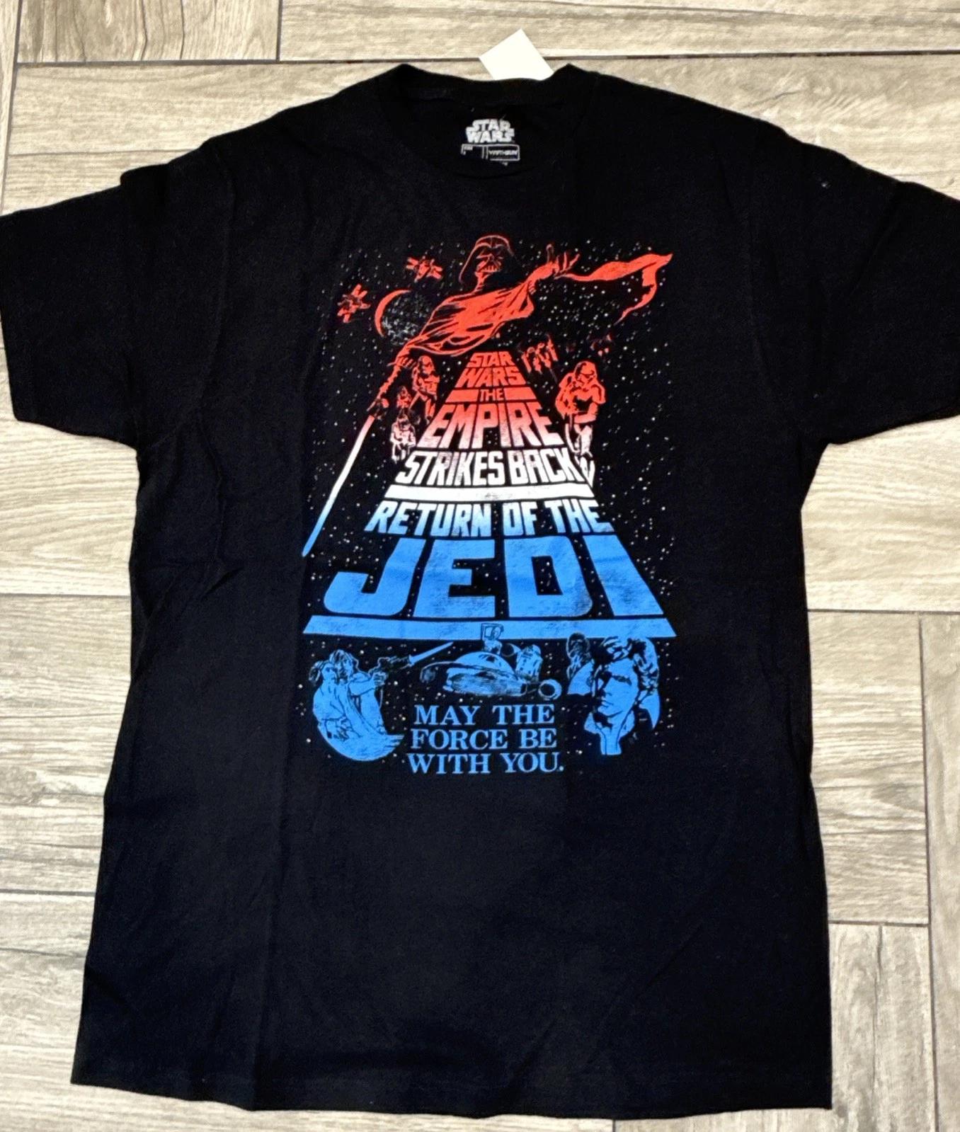2016 Star Wars The Empire Strikes Back Return Jedi Movie T-Shirt Size Large 4XL