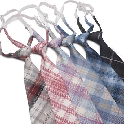 Corbatas a Cuadros JK para Mujer Estilo Japonés Corbata de Cuello para Uniforme Jk Corbata Linda Trajes Gravatas Dulce Simple Corbata para Persona Perezosa Estudiante