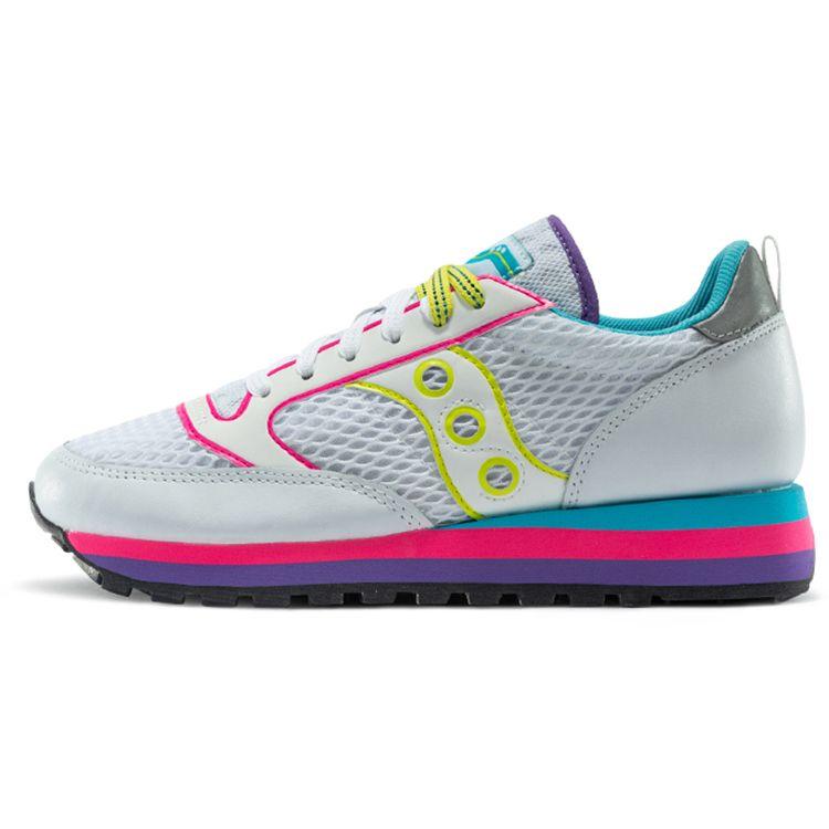 Saucony Jazz Originals Unisex Triple Neon White Yellow Green Blue S60568-2 40