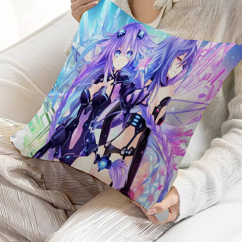 Anime Hyperdimension Neptunia Cushion Cover Pillowcase Upholstery Sofa Throw Pillow Home Decor Pillowcas