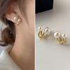 Large Retro 925 Pearl Earrings with Niche Ear Buckles for Women