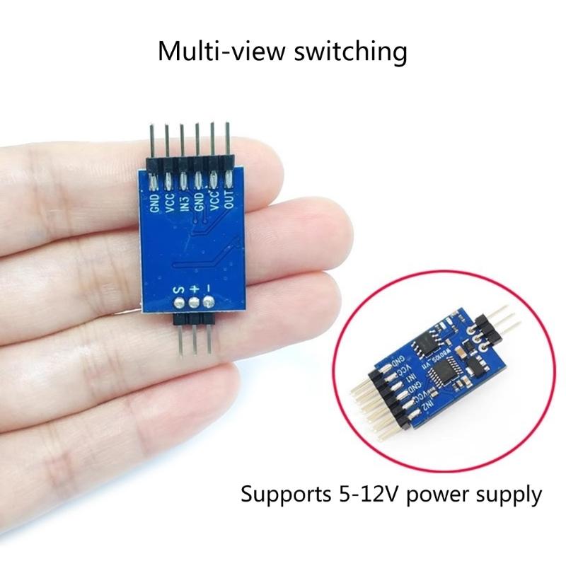 3 Way Video Switcher Module Video Switcher Module Blue 5.8Ghz 3Channel Video Switcher Unit For FPV Camera
