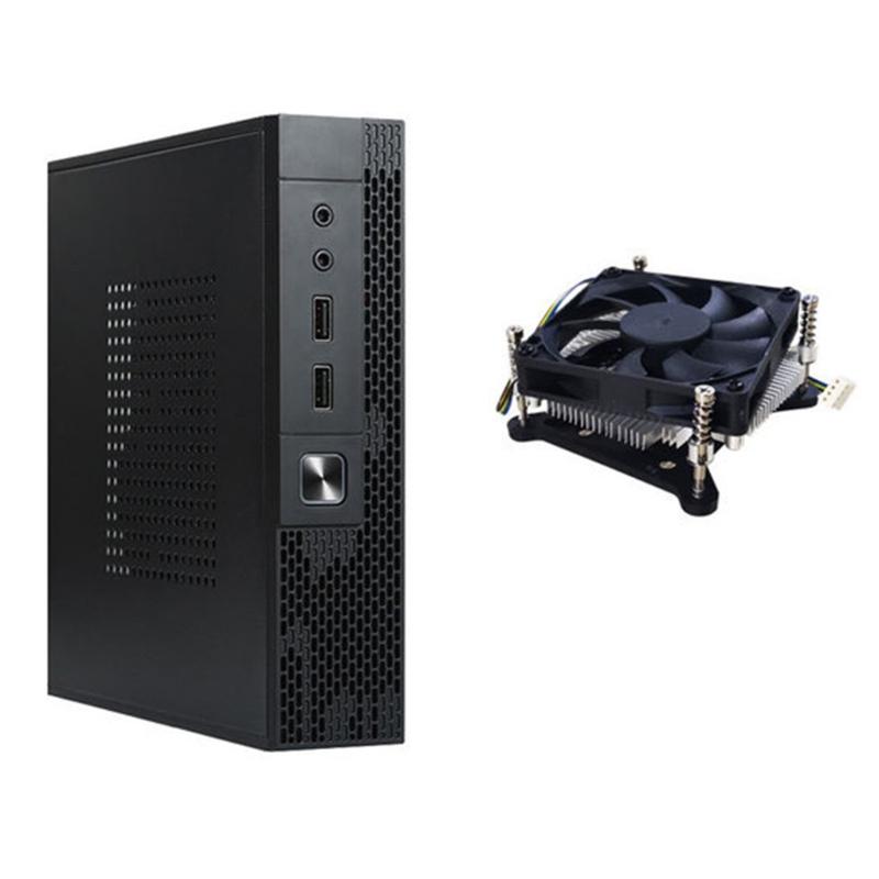Small  Host Chassis -ITX for Case Home Theater  Computer Esktop Chassis QX02 HTPC for Case with 2x USB
