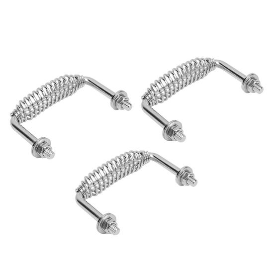 Rustfrit Stål Fjederhåndtag til Grill Bolt-On Udskiftningsgreb med Beslag 5-3/8" Længde Varmebestandigt Rustfrit Kraftigt Håndtag til