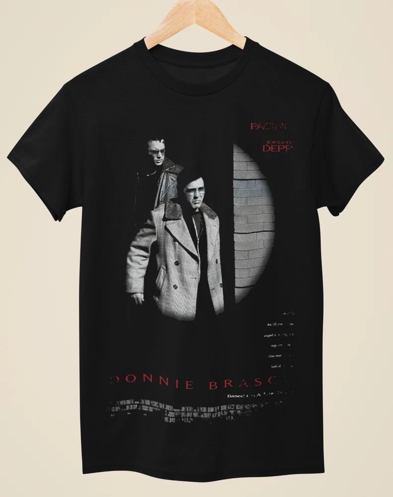 Donnie Brasco Movie Poster Inspired Unisex Black TShirt S