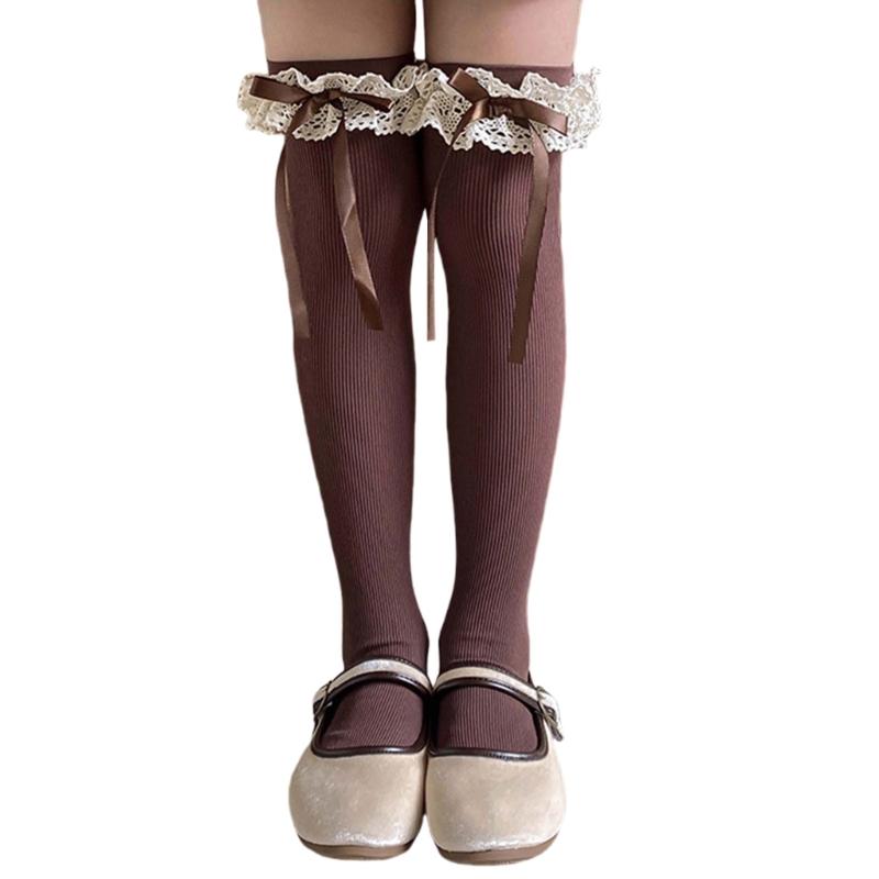 Calf Socks Fashion Socks Long Stockings Leg Warmer Children Over Knee Stockings for Teen Girls Age 3-13 Year