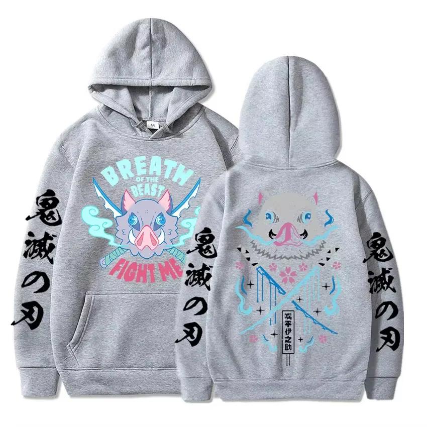 Japanese Retro Fashion Sweatshirt Y2k Women's Oversized Hoodie Japanese Anime Demon Slayer Pullover Spring Long Sleeve Warm Jack