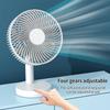 Mini Desk Fan, Portable Rechargeable Battery-Operated Table Fan with 4 Speed Levels, 6-inch Desk fan with Timer