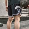 Li Ning Badfive Color Block Letter Mid Waist Drawstring Straight Leg Sports Shorts Men shorts Black AAPU111-1