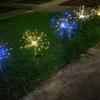 Solar Lawn Lights Ground Firework Lamp For Patio Waterproof LED Flower And Firework Colorful Solar Powed Lights For Garden
