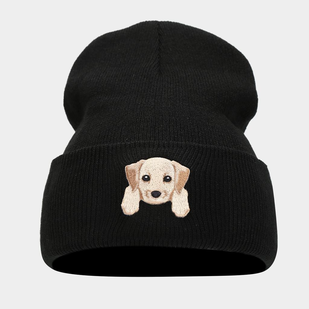 Adorable Beanie Custom Embroidery Beanie Winter Knit Hats Dog Mom Dog Dad Cap Knitted Beanie Hats for Men Women Custom Logo