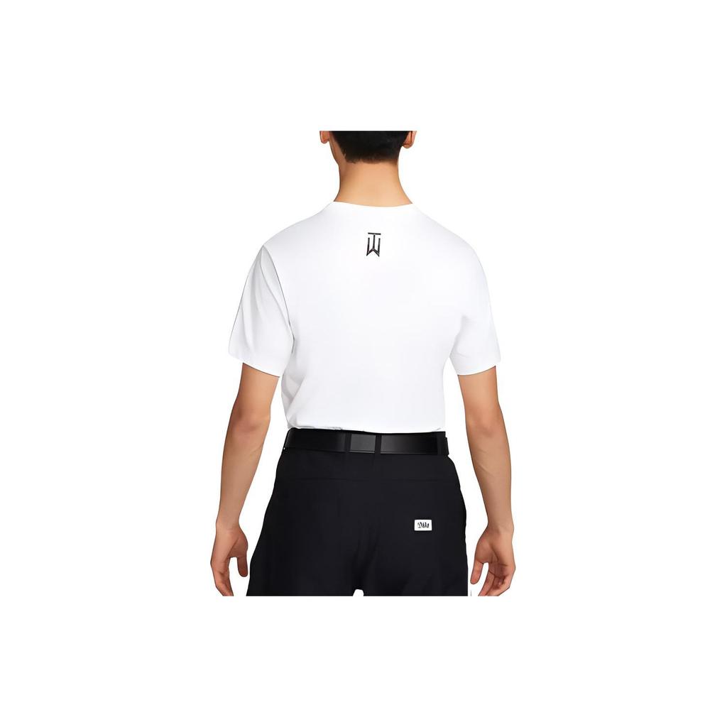 Nike Tiger Woods Frank Cartoon Print Round Neck Short Sleeve T-Shirt Men Tops White DR7722-100
