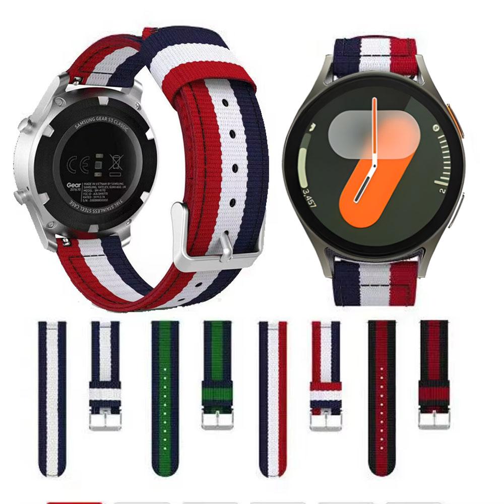 22mm 20mm Nylonový řemínek Pro Samsung Watch 7 6 5 4/Huawei Watch GT5-4-3/Amazfit Active 2/Bip 6/GTR Sportovní náramek Xiaomi Watch S4
