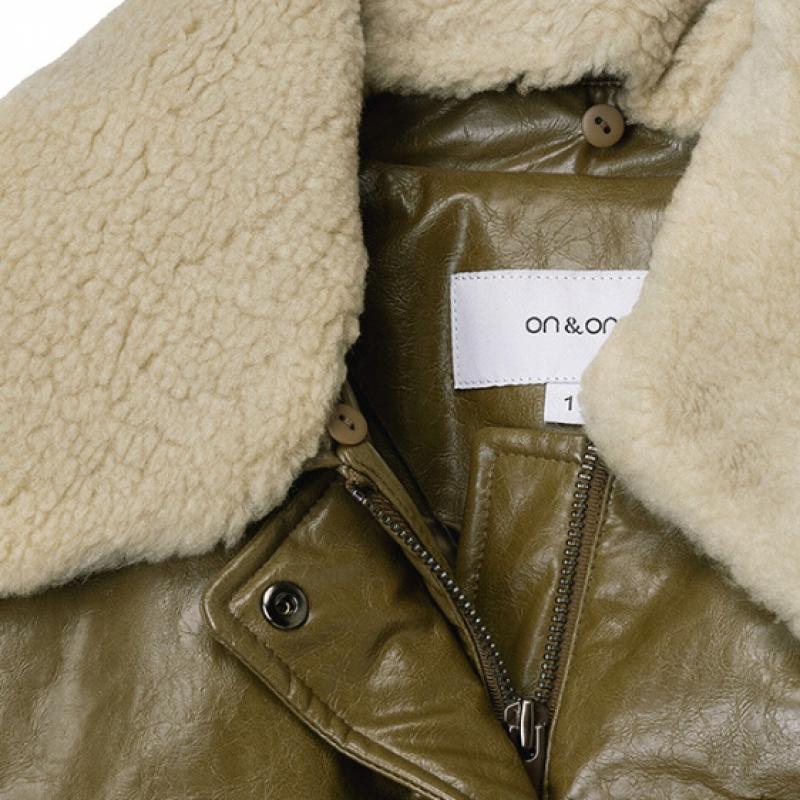 On On Fur Collar Leather Goose Down Nep5xma01 41
