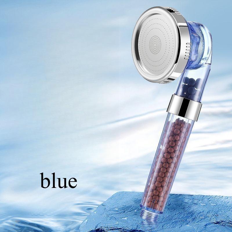 Household Filtered Shower Head High Pressure Water Saving Spray Handheld Clear Showerheads with With Filter Beads for Bathroom