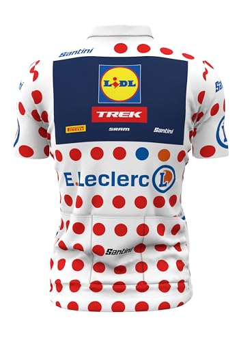 Santini Lidl Trek 2023 Cycling Jersey, White/Red