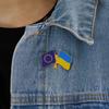Ukraine EU USA Flag Lapel Pin Metal Badges National Rejuvenation In Ukraine Brooch Pins Cowboy Clothes Bag Pin Pride Accessories