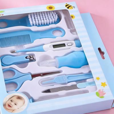 10-teiliges Baby-Pflegeset, Neugeborenen-Pflegeset mit Nagelknipser Nasensauger Thermometer, BPA-freies Sicherheits-Essentials bebe