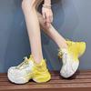 Thick-soled Muffin Mesh Dad Shoes Women's Spring New Small Man Thick-soled Color Matching Versatile Fashion Casual Shoes