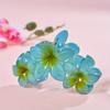 1Pcs Frangipani Flower Shaped Hair Clip Colorful Shark Clip Hairpin Headwear Vintage Headdress Hair Accessories For Women