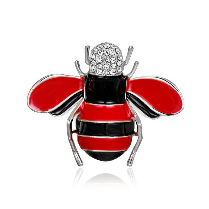 Trendy 3D Little Bee Enamel Cartoon Brooch