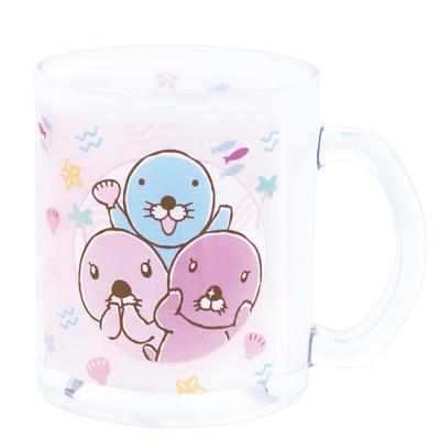 Kanesho Toki Bonobono x Toba Aquarium Collaboration Glass Made in 809130 (Kanesho-Keramik) Becher, ca.. 320 ml, „Friends“, Japan