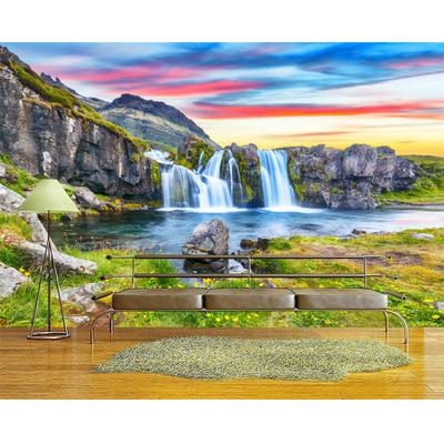Murale Bellissimo Paesaggio Alberi Carta da Parati 3d Soggiorno Foreste Murale da Parete Carta da Parati Acqua Corrente Per Pareti