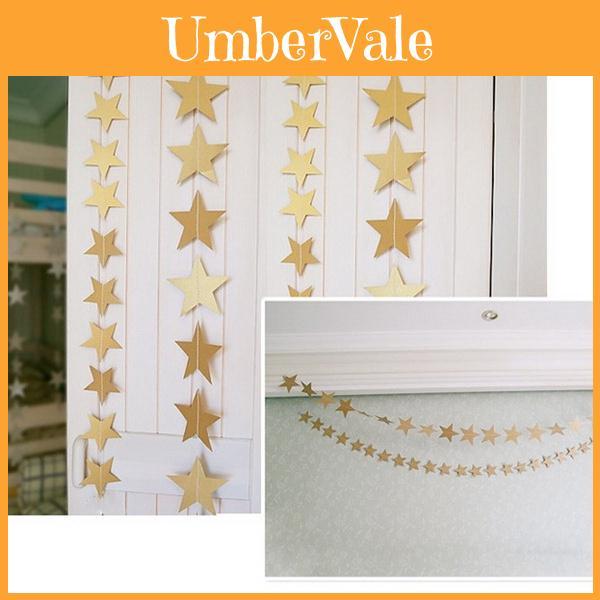 Eye-catching Star Paper Garland Banner For Baby Shower And Birthday Decorations