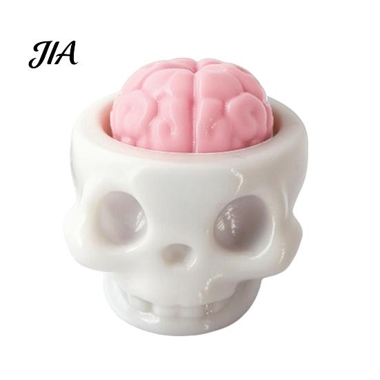 Tactile Sensory Tools for Students 3D Printed Skull Brain Keyboard Clicker, Stress-Relief Keytop Bag Fidget Gadget Charm, Creative Focus Aid