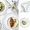 Round Embroidered Scalloped Edges Placemat Washable Decorative Flower Table Mat For Banquet Baby Showers Dining Setting