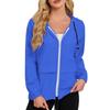 Womens Lightweight Waterproof Windproof Outdoor Jacket Full Zip Hooded Raincoat Casual Shell Coat with Adjustable Drawstrings