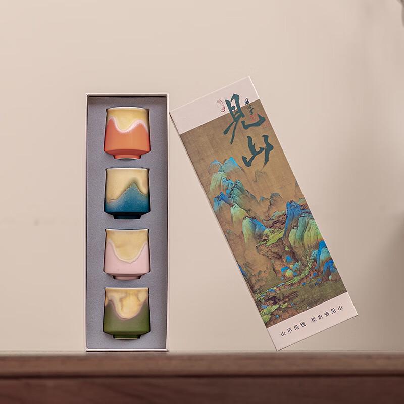 Changbaosen Jianshan Kiln-Glazed Ceramic Tea Cup Gift Set