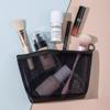 1/3pcs Black Mesh Bags Clear Cosmetic Stationery Wash Toiletry Zipper Pouch Small Large Portable Travel Organizer Makeup Bag