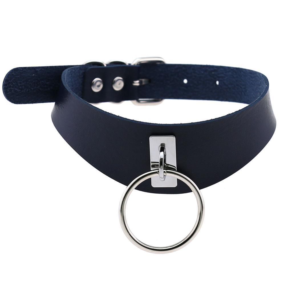 Harajuku Hip-Hop Punk O-Ring PU Leather Necklace Collar