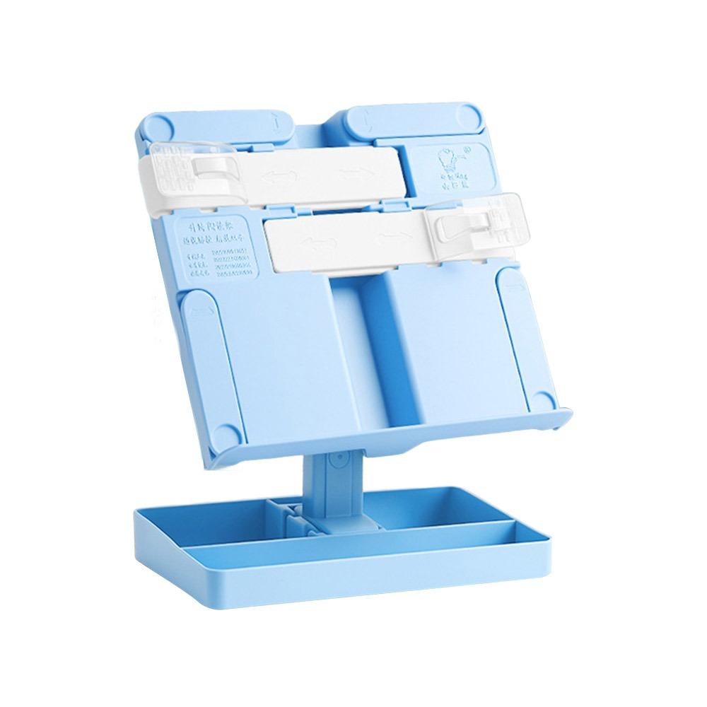 

Регулируемая подставка для чтения с основанием-пеналом, артефакт для хранения чтения, подставка для чтения, держатель для книг синий