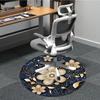 1pc Floral Mandala Office Round Area Rug, Indoor Mat Suitable For Office, Under Office Chairs Bedroom Living Room Home Decor, Room Deco 050