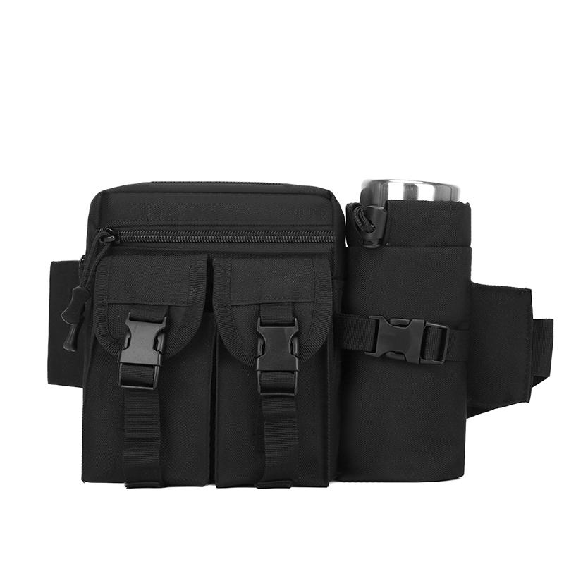 Tactical Multifunctional Water Kettle Bag Anti-Splashing Wear-Resistant Mobile Phone Bag Sports Waist Bag Men's Outdoor Cycling Bag