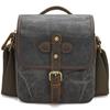 Waxed‑Canvas Shock‑Resistant Camera Messenger Bag, Water‑Resistant Crossbody Shoulder‑Bag With Adjustable Inner Dividers For DSLR Mirrorless Gear