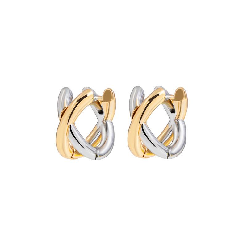 Criss-Cross Gold  Colors Tiny Huggie Hoop Earrings For Women Mini Small Ear Buckle Cartilage Piercing Earring Punk Jewelry